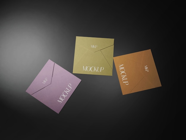 Envelope com desenho de maquete de logotipo