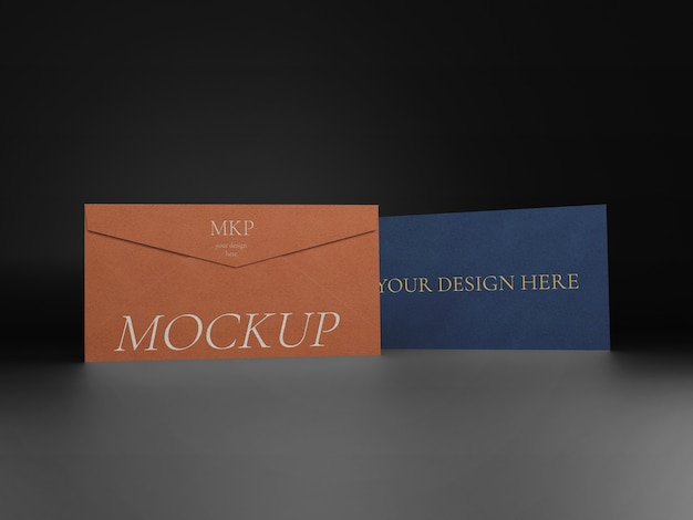 Envelope com desenho de maquete de logotipo
