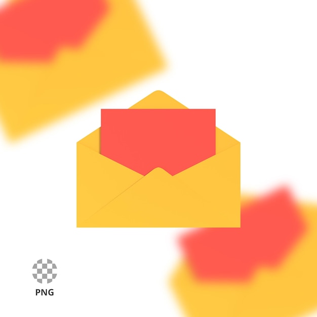 PSD envelope de ícone 3d