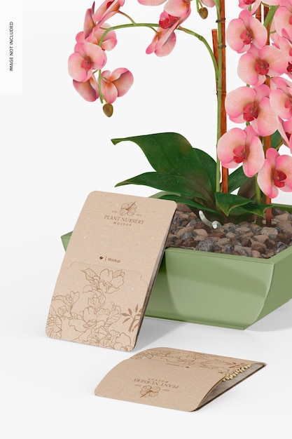 Envelope kraft para mockup perspectiva de sementes