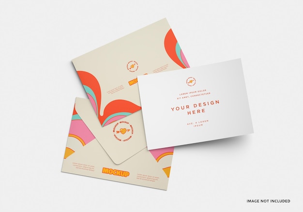envelope vazio lado de trás do modelo mockup realista