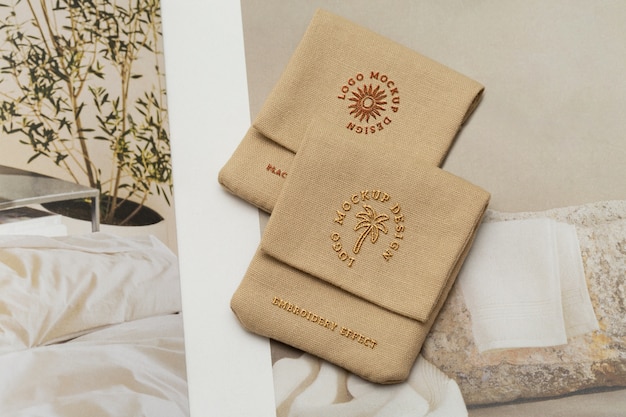 Envelopes de tecido com logotipo