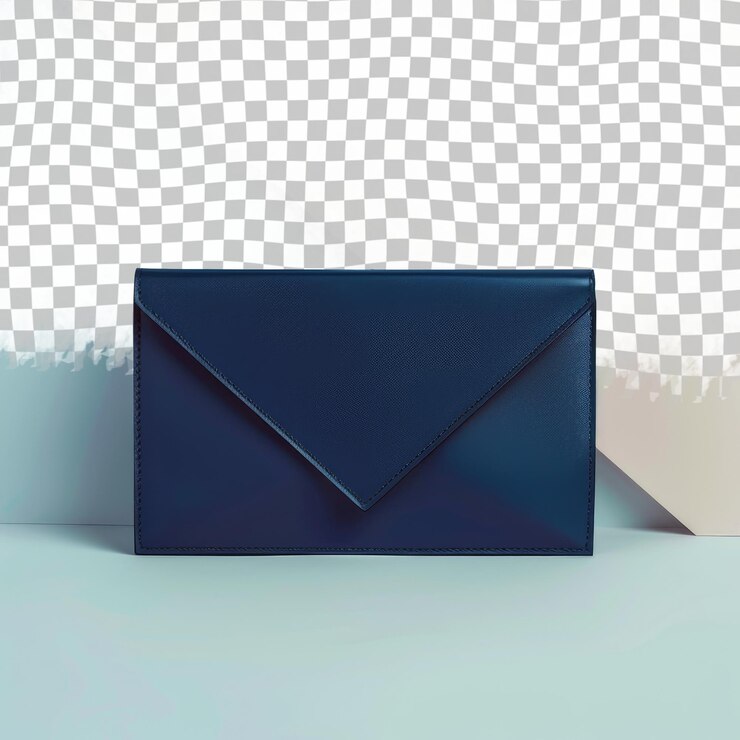 PSD une enveloppe bleue avec une envelope bleue sur le fond