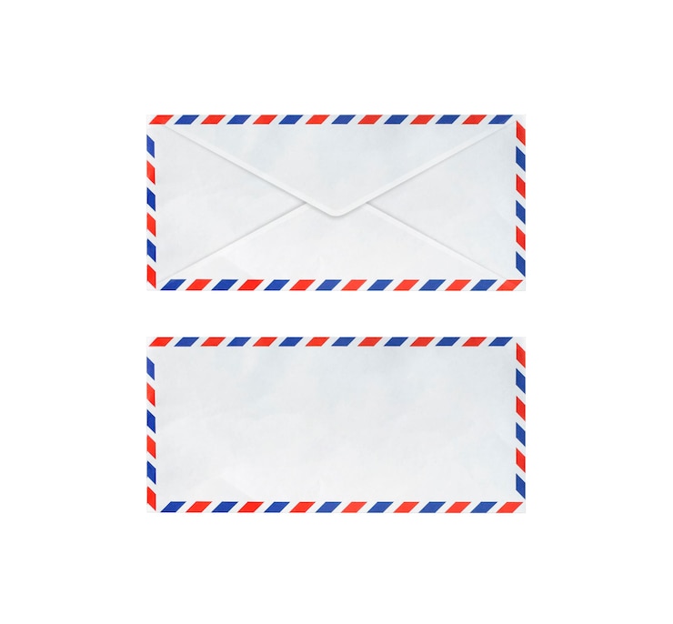 PSD enveloppe de courrier à fond transparent