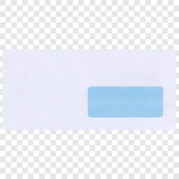 Enveloppe à lettres blanche transparente