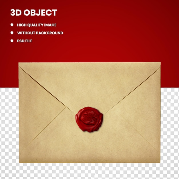 Enveloppe en papier rouge
