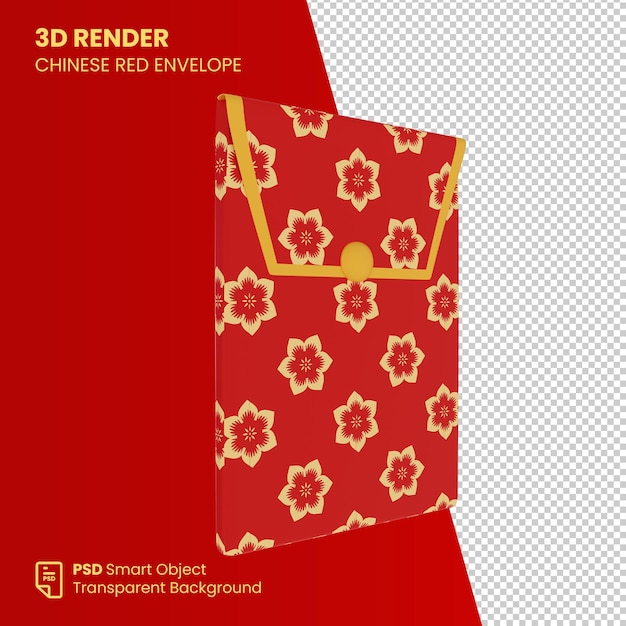 Enveloppe Rouge Chinoise De Rendu 3d