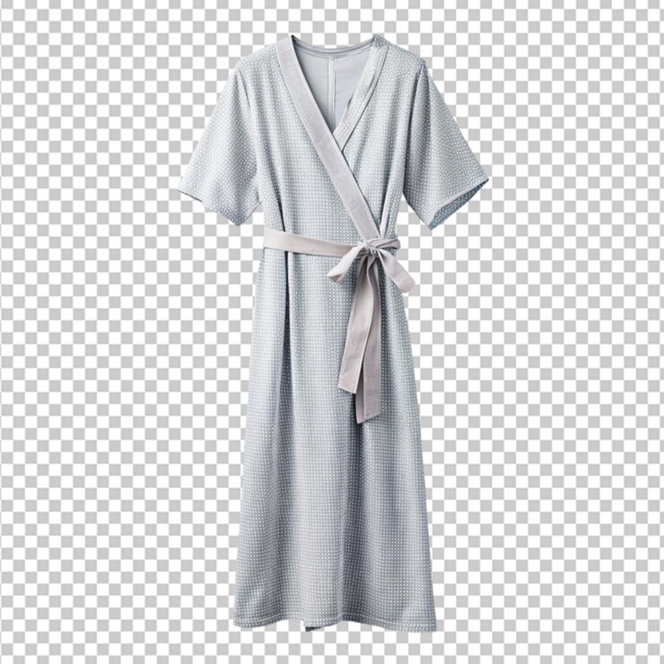 PSD enveloppez une chemise de nuit sur un fond blanc.