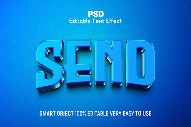 PSD enviar estilo de efecto de texto editable en 3d