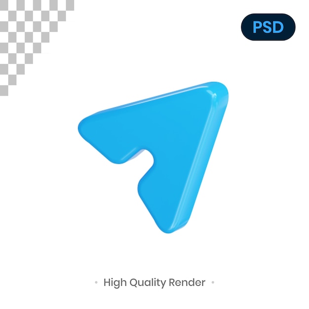 Enviar ilustración de renderizado 3D Premium PSD