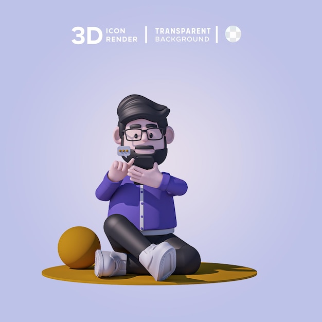 Enviar mesassage ilustração 3d renderização ícone 3d colorido isolado