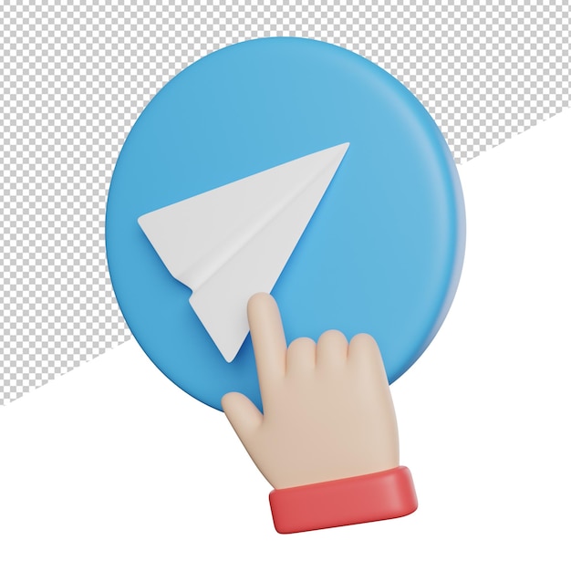 Enviar Señal Publicar Publicar Un círculo azul con una mano empujando un avión de papel