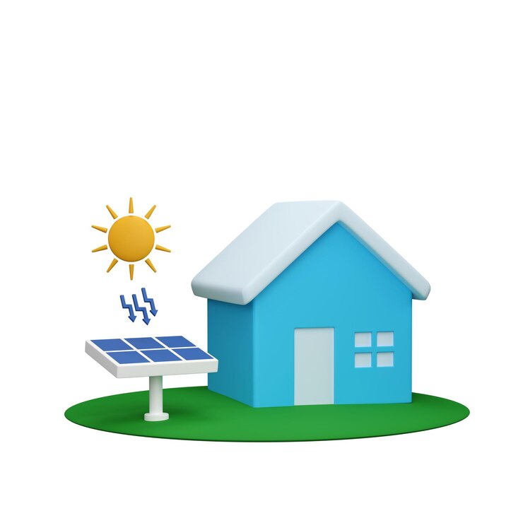 PSD environnement vert de l'usine solaire 3d