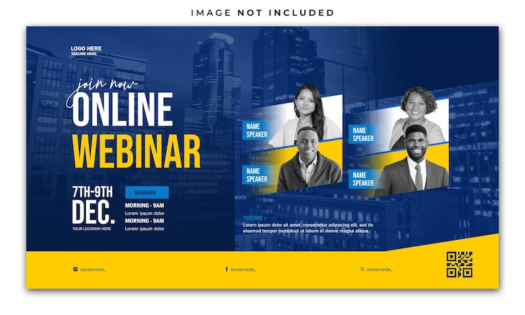 PSD envolvimento workshop webinar modelo de banner de mídia social
