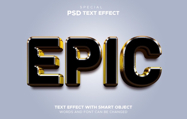 Epico effetto testo oggetto intelligente modificabile