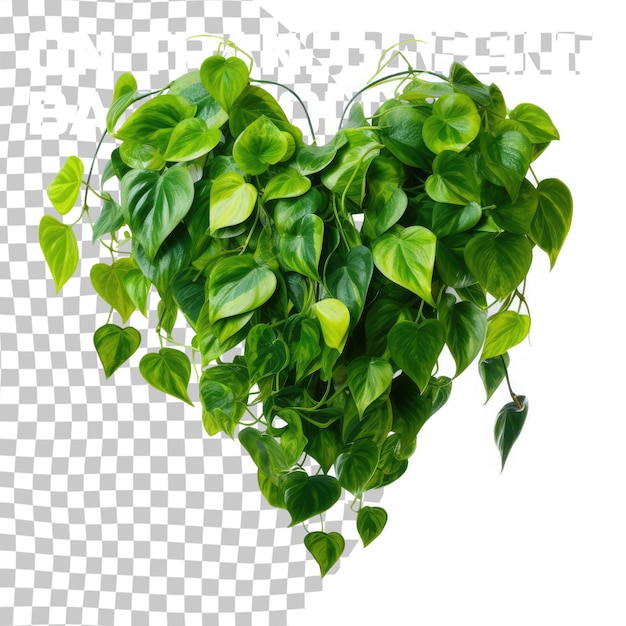 PSD epipremnum aureum en forme de cœur feuilles vertes suspendues plante de vigne buisson de diable lierre ou pothos doré