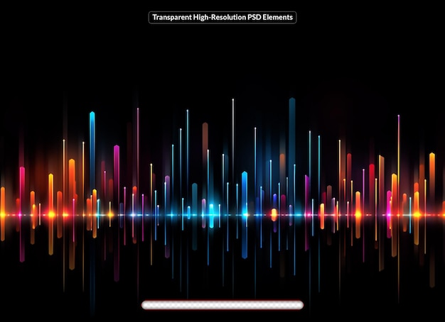 Equalizador de fundo de música multicolor para eventos ativos