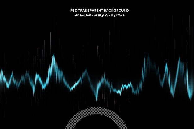 PSD equalizador de música ondas sonoras de néon tecnologia digital de áudio design de plano de fundo