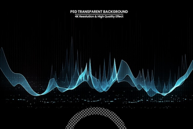 PSD equalizador de música ondas sonoras de néon tecnologia digital de áudio design de plano de fundo