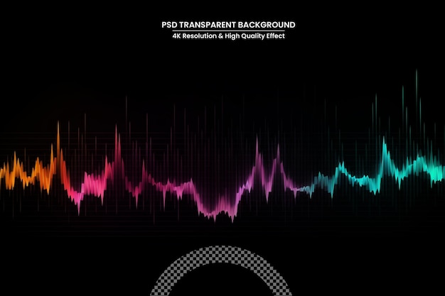 Equalizzatore musicale onde sonore al neon tecnologia audio digitale Design di sfondo