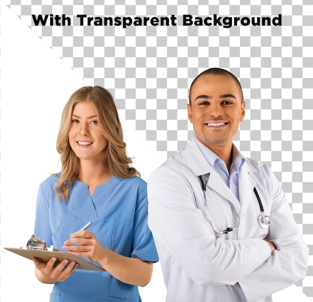 Equipa médica de médicos e enfermeiros