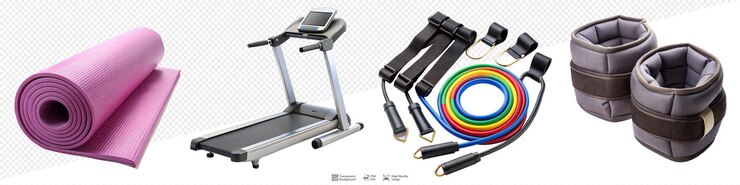 PSD equipaggiamento di fitness per la casa con bande di resistenza e pesi per tappetini da yoga