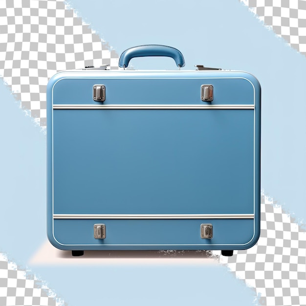 PSD equipaje azul solo sobre fondo transparente
