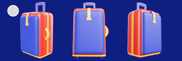 Equipaje de viaje de renderizado 3D