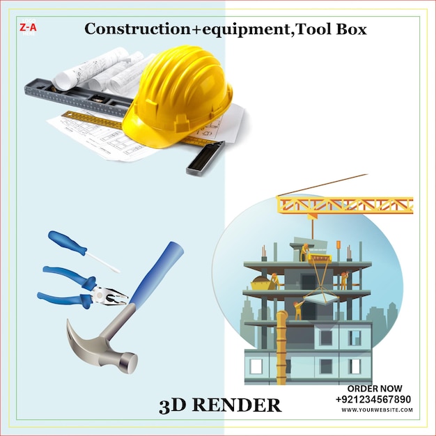 Equipamento de construção Caixa de ferramentas