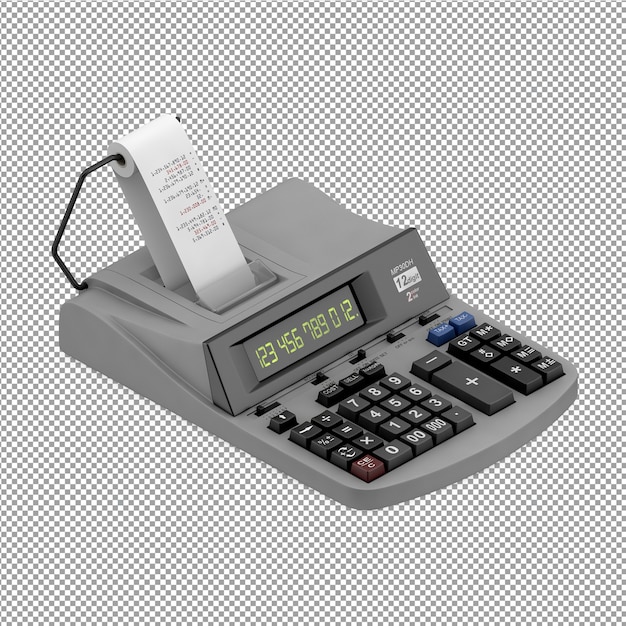 PSD equipamento de escritório isométrico 3d render