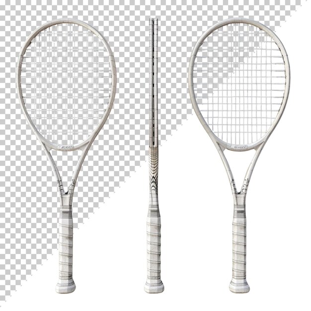 PSD equipamento desportivo conjunto raquete de badminton e bola de tênis dia desportivo em fundo isolado