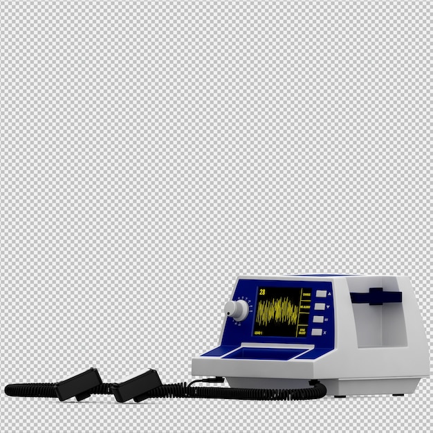 Equipamento médico isométrico 3D render