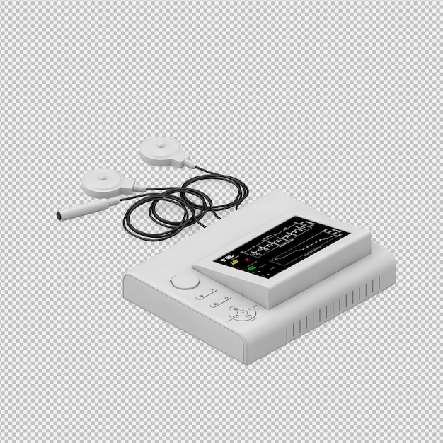 Equipamento médico isométrico 3d render