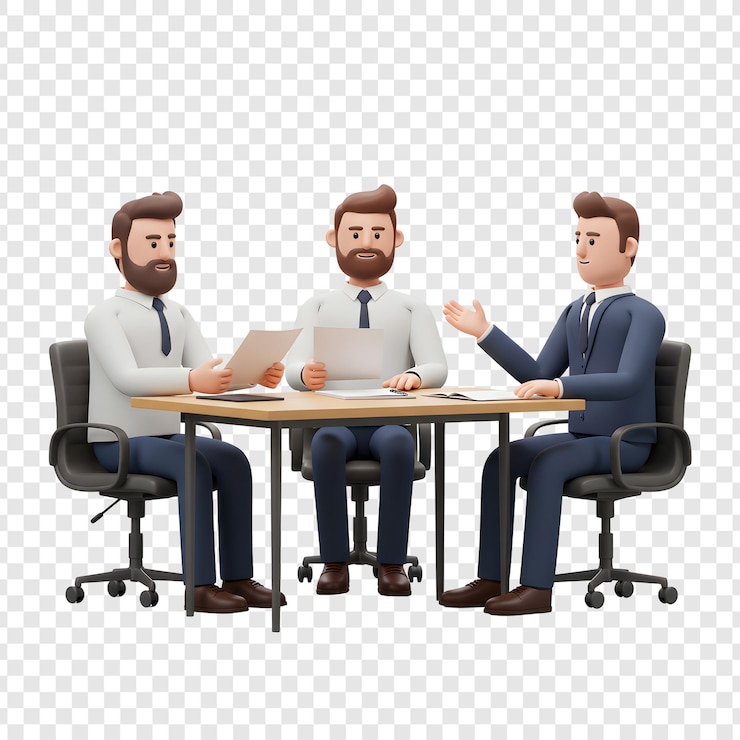 PSD une équipe d'affaires discute d'un projet.