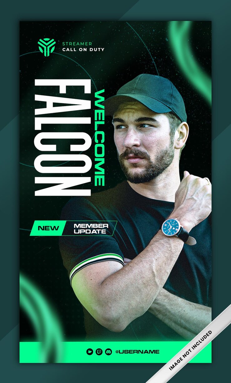 PSD l'équipe esports gaming accueille un nouveau modèle de publication sur les médias sociaux pour l'annonce d'un joueur