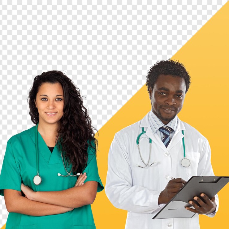 PSD équipe de médecins et d'infirmières