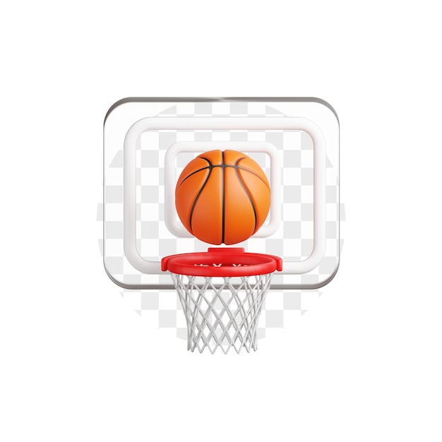 Equipement de basket-ball illustration sportive en 3D