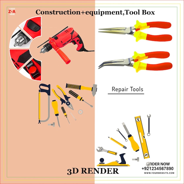 Equipement de construction Boîte à outils