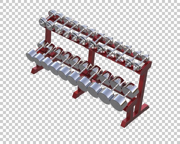 PSD Équipement de gymnase isolé sur le fond illustration de rendu 3d