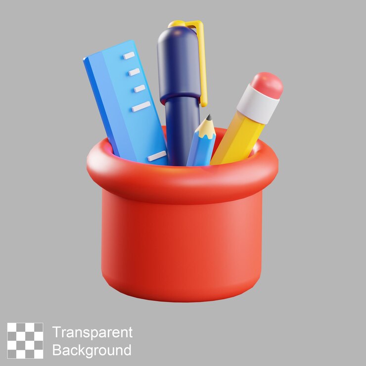 Équipement scolaire Illustration 3D
