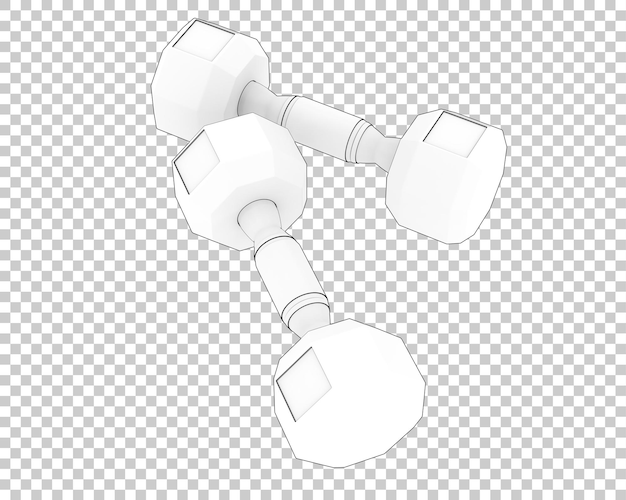 Équipement sportif sur fond transparent illustration de rendu 3D