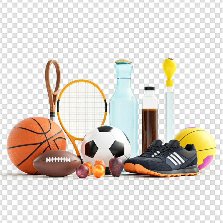 un equipo deportivo con un baloncesto y una pelota de baloncesto en él