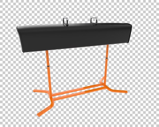 Equipo de gimnasia en la ilustración de renderizado 3d de fondo transparente