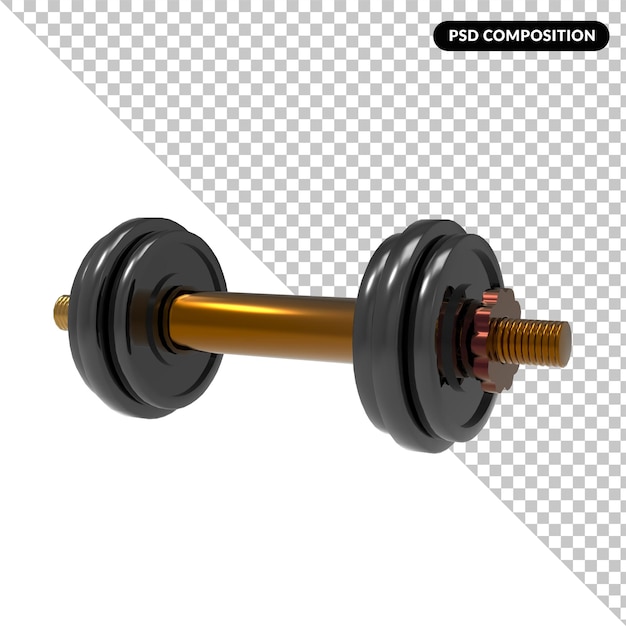 Equipo de gimnasio aislado 3d