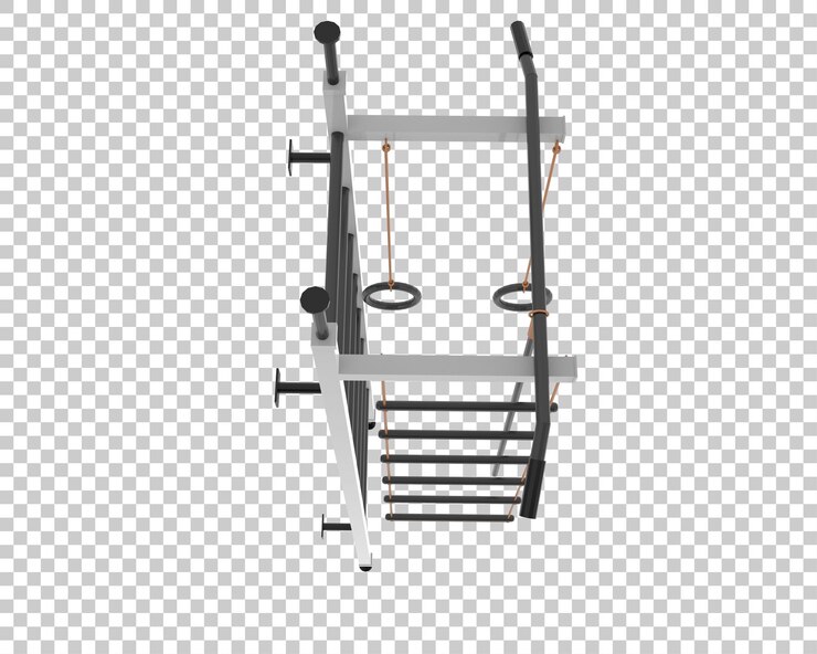 PSD equipo de gimnasio aislado en el fondo ilustración de renderización 3d