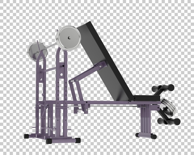 PSD equipo de gimnasio aislado en el fondo ilustración de renderización 3d