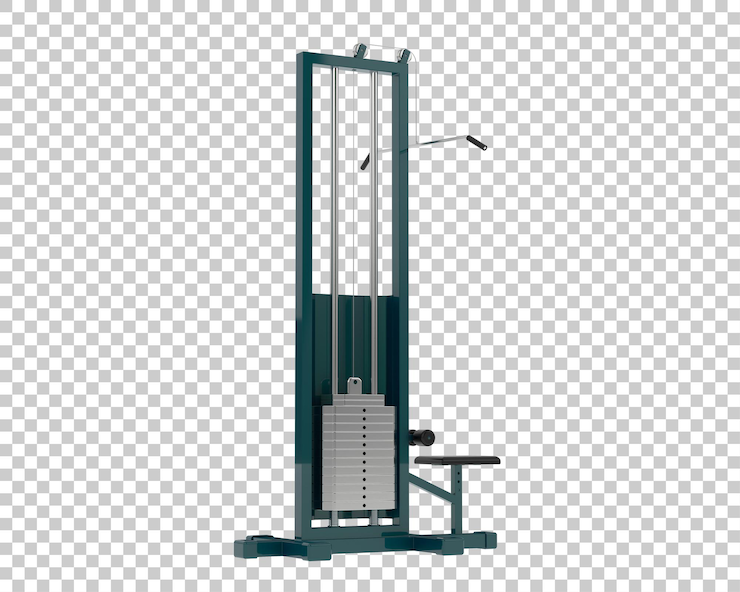 PSD equipo de gimnasio aislado en el fondo ilustración de renderización 3d