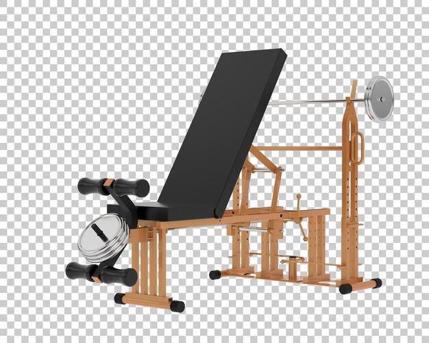 PSD equipo de gimnasio aislado en el fondo ilustración de renderización 3d