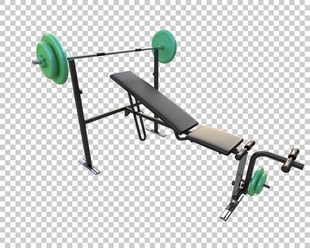 Equipo de gimnasio aislado en el fondo Ilustración de renderización 3D