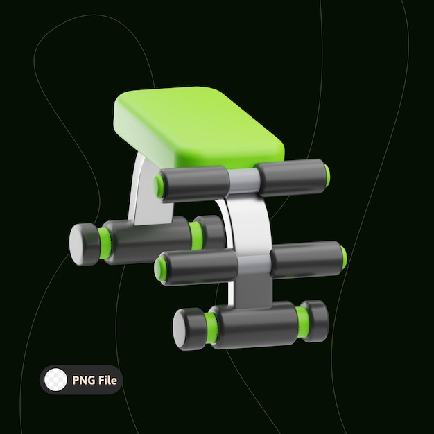 Equipo de gimnasio Sit Up Ilustración en 3D